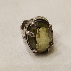 Rare Silpada Sterling Green Olivine Ring Size 5